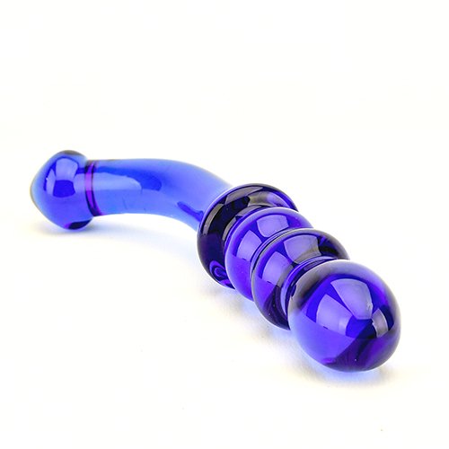 Spectrum Ribbed G-Spot Glass Dildo